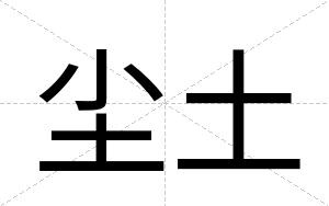 尘土