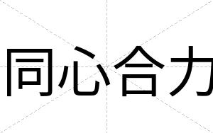 同心合力