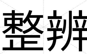 整辨