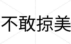 不敢掠美