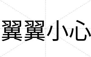 翼翼小心