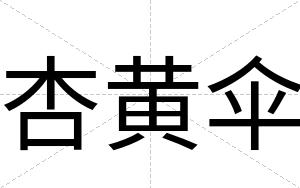 杏黄伞