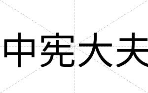 中宪大夫