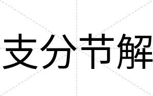 支分节解