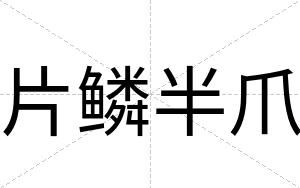 片鳞半爪