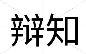 辩知