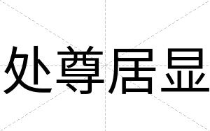处尊居显