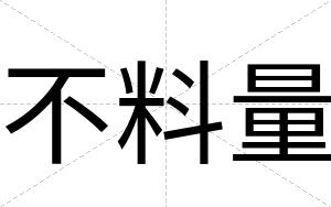 不料量