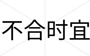 不合时宜
