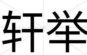 轩举