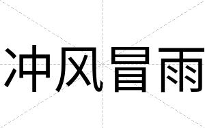 冲风冒雨