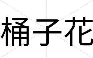 桶子花