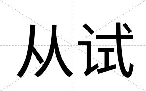 从试