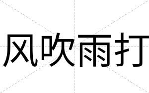 风吹雨打