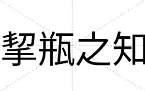 挈瓶之知