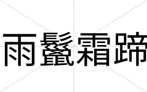 雨鬣霜蹄