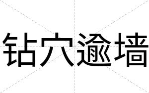 钻穴逾墙