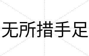 无所措手足