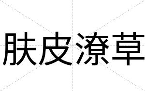 肤皮潦草