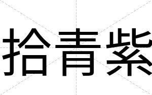 拾青紫